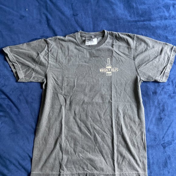 "Whiskey Helps" T-Shirt MED - Picture 2 of 9